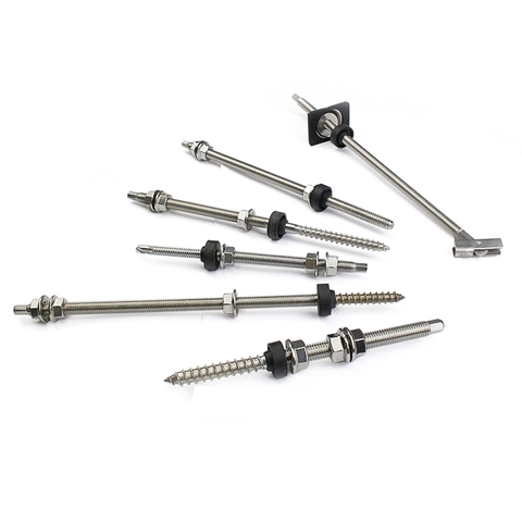 Solar Hanger Bolt And Hex Flange Nut Hex Nut Double Ended Threaded Rod