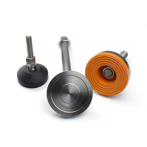 OEM Customized Stainless Steel Threaded Support Feet Rubber Adjustable Feet Nylon Universal Foot Swivel Levelers for Furniture Feet