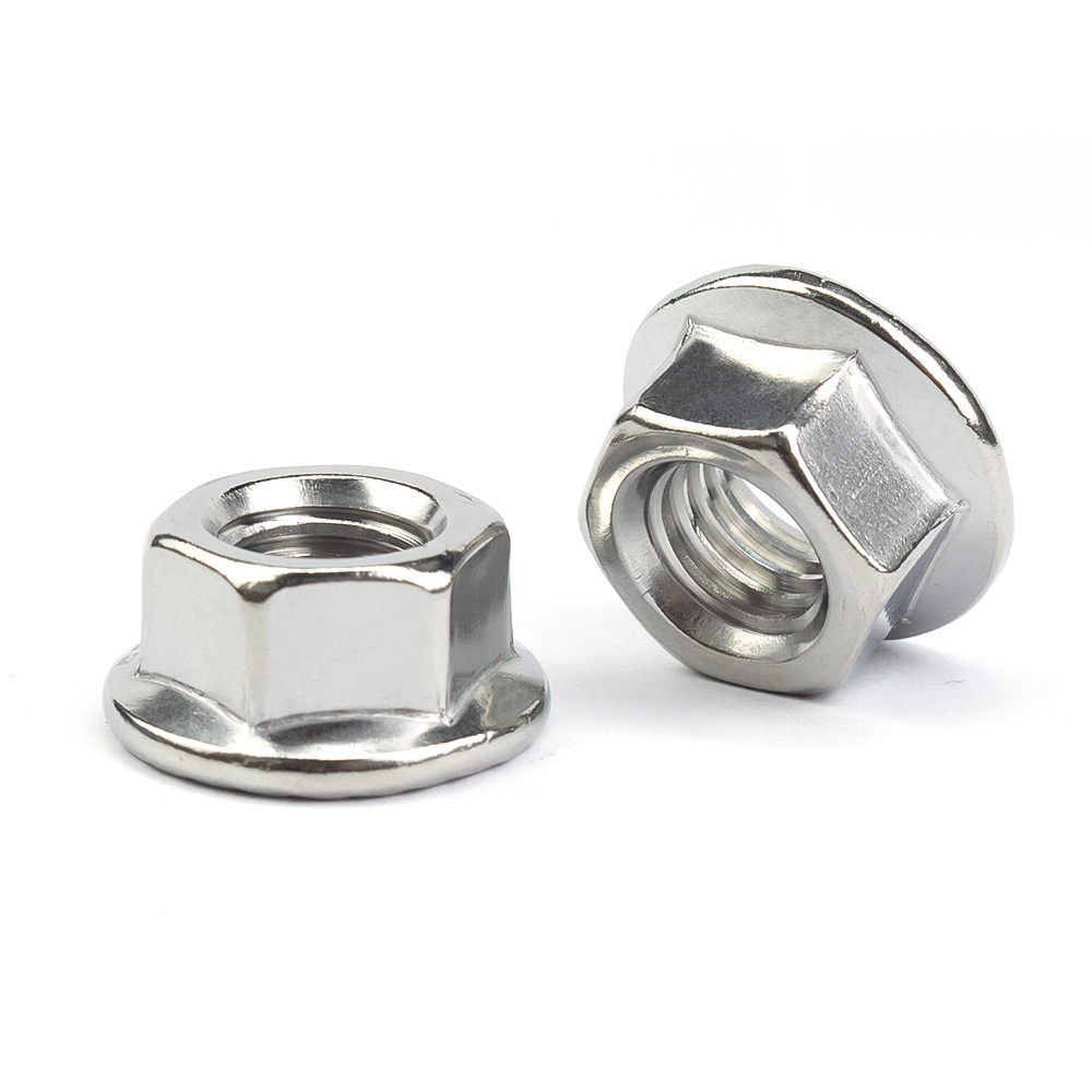 Stainless Steel 2205 Hex Flange Nut Duplex Stainless Steel Din6923 Hex Flange Nut Lock Nut