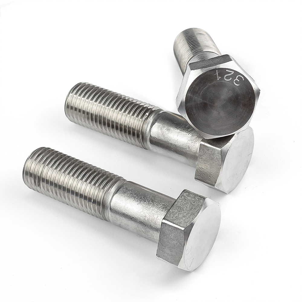 Din933 Din931 Stainless Steel 321 Half Thread Hex Bolt Hex Head Bolt Hexagonal Bolt Special Material Hex Bolt