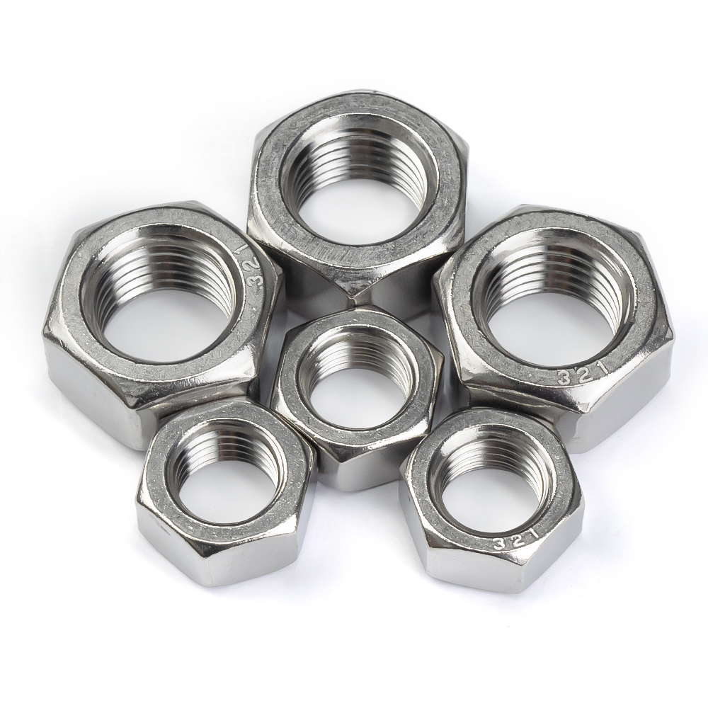Stainless Steel 321 Hex Nut Duplex Stainless Steel Din934 Hex Head Nut Hex Thin Nut