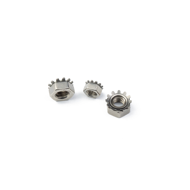Stainless Steel 304 316 M3 M8 M10 K Nut Hex K Teeth Lock Rotating Crimping Nut