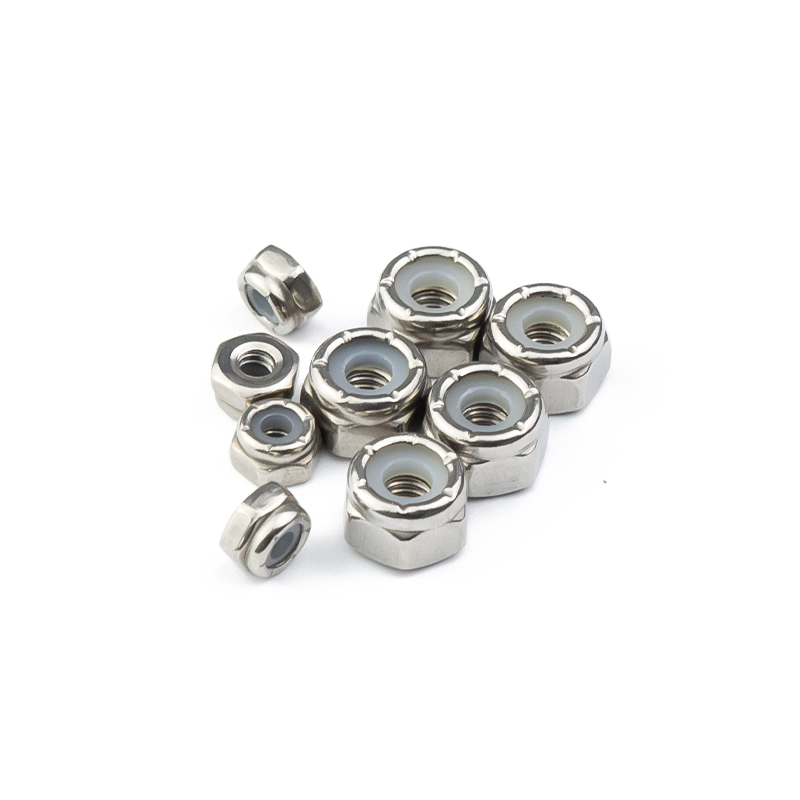 Stainless Steel DIN985 Hex Nylon Insert Nut Locking Nut ANSI ASME UNC Insert Nut Locking Nut with Serration