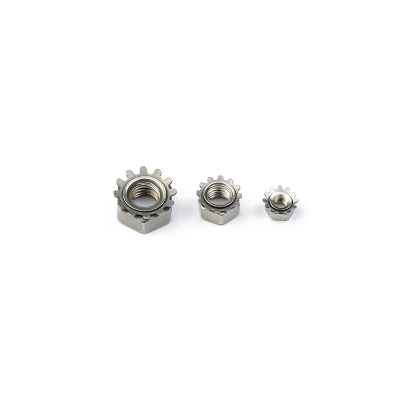 Stainless Steel 304 316 M3 M8 M10 K Nut Hex K Teeth Lock Rotating Crimping Nut
