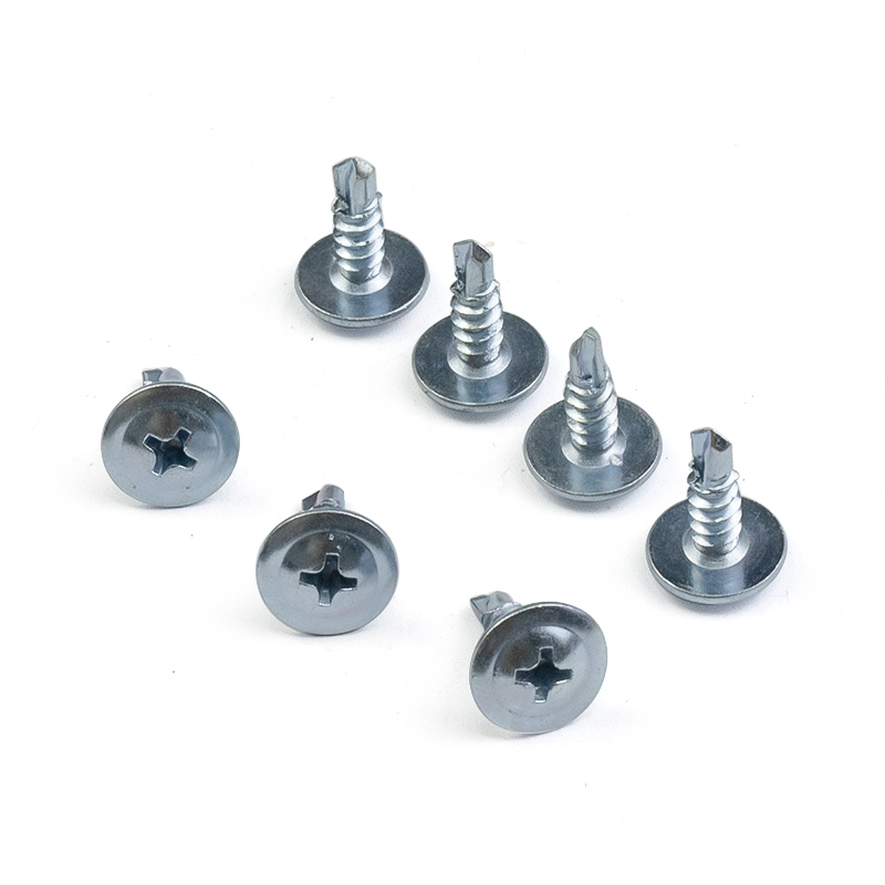 Carbon Steel Blue Zinc Plated Galvanize Cross Drive Wafer Head Self-Drilling Screws