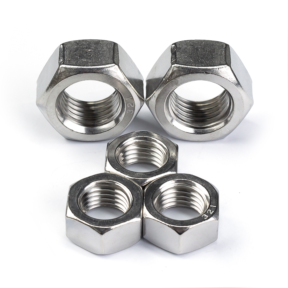Stainless Steel 321 Hex Nut Duplex Stainless Steel Din934 Hex Head Nut Hex Thin Nut