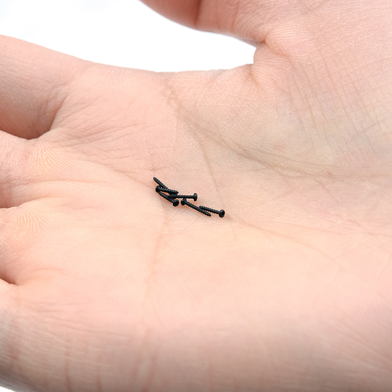 Black Oxide Tapping Screw Tiny Screws for Electronics Micro Small Pan Head Assortment Kit for Eyeglasses Watches Clocks Mobile Phone M1/M1.2/M1.4/M1.6/M1.7