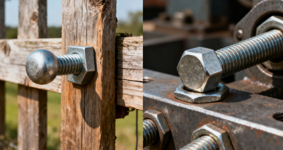 When to Use a Carriage Bolt vs. Hex Bolt