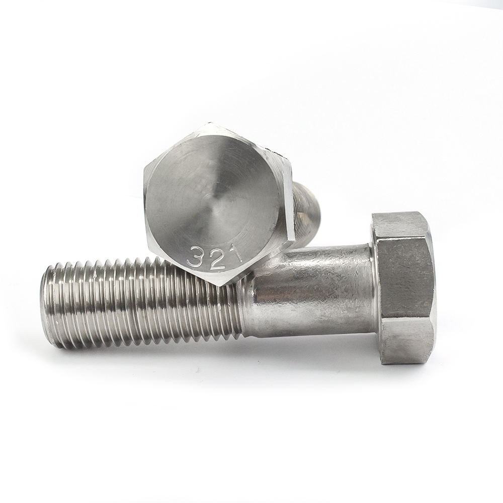Din933 Din931 Stainless Steel 321 Half Thread Hex Bolt Hex Head Bolt Hexagonal Bolt Special Material Hex Bolt