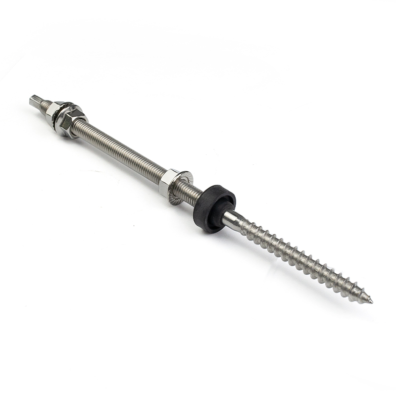 Solar Hanger Bolt And Hex Flange Nut Hex Nut Double Ended Threaded Rod