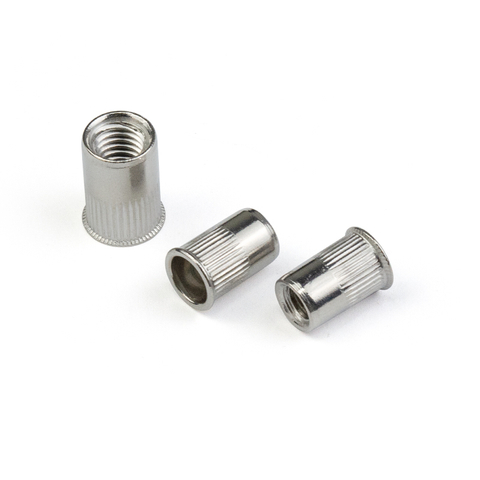 Stainless Steel Aluminum Reduce Head Knurled Body Stripe Round Hollow Rivet Nut