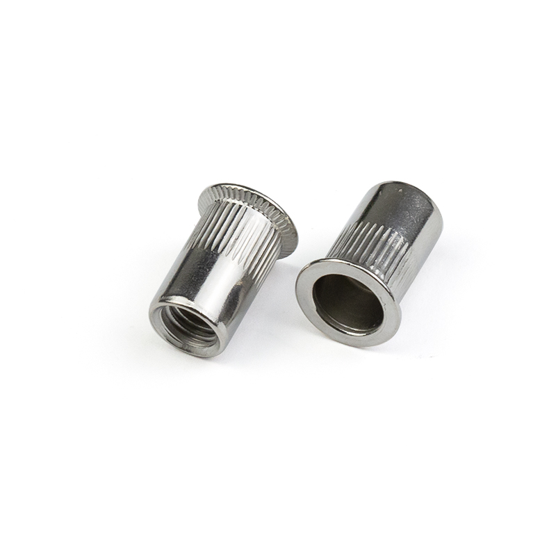 Stainless Steel Countersunk Head Knurled Body Stripe Round Hollow Rivet Nut