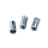 Carbon Steel Blue Yellow Zinc Plate Flat Head Knurled Body Hex Gound Hollow Rivet Nut