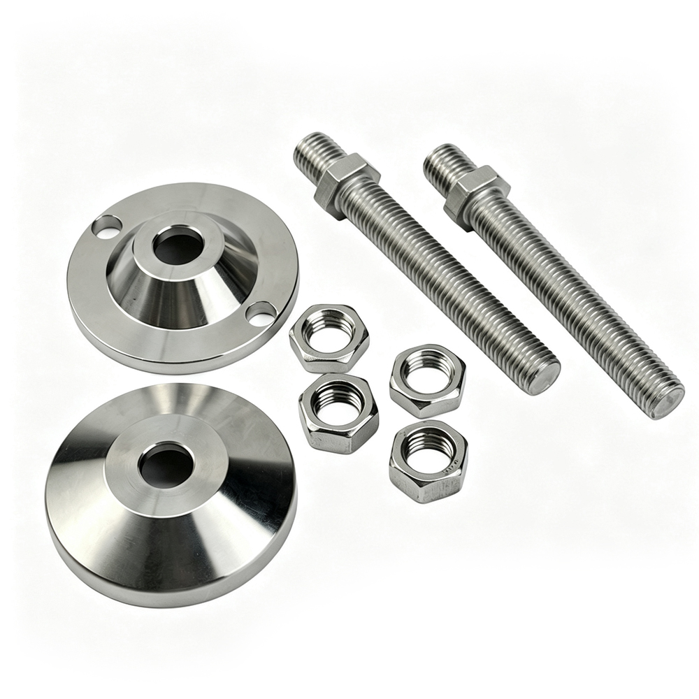 304 Stainless Steel Leveling Feet Universal Swivel Adjustable Foot D80 M12 Anti Slip Pad Machine Medical Warehouse