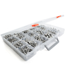 304 Stainless Steel Hex Bolts Nuts Washers Assortment Kit, Multi Size Hexagonal Screws Fasteners Set for DIY Repair Machinery