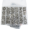 304 Stainless Steel Hex Bolts Nuts Washers Assortment Kit, Multi Size Hexagonal Screws Fasteners Set for DIY Repair Machinery